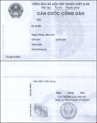 Mẫu thẻ CCCD do Bộ Công an quy định.