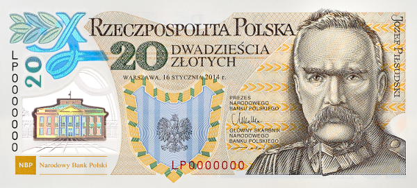 Tờ 20 Zlotych của Ba lan