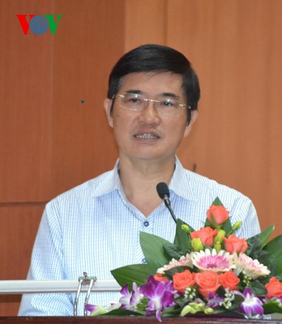 Bí thư Tỉnh ủy Quảng Nam Nguyễn Ngọc Quang phát biểu nhận nhiệm vụ