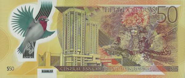 Tờ 50 đô la của Trinidad và Tobago (Mặt sau)