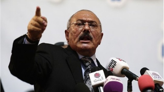 Cựu Tổng thống Yemen Ali Abdullah Saleh. Ảnh: AP