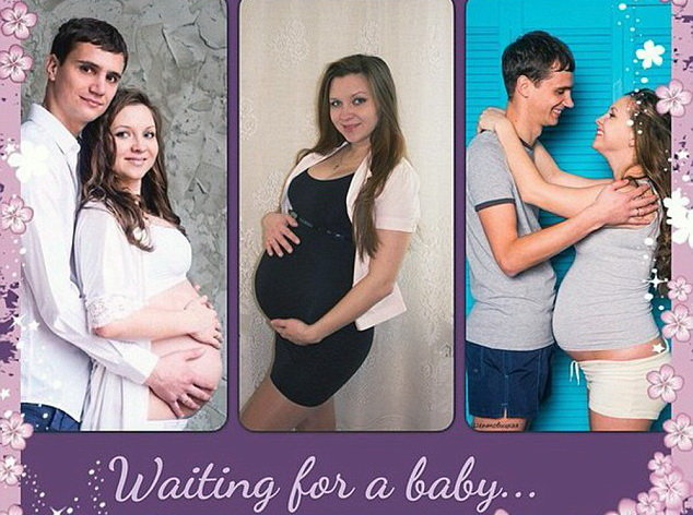 
Anh Aleksey và chị Tatiana những tháng ngày chờ đón bé Darina ra đời - Ảnh: dailymail.co.uk
