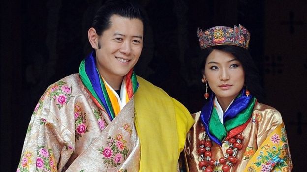
Quốc vương và hoàng hậu Bhutan.
