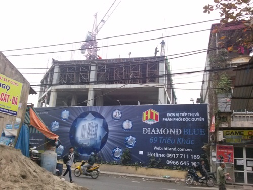 Công trình đang thi công đến tầng 4