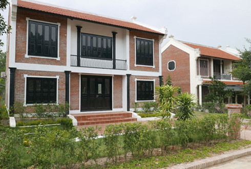 Khu biệt thự xây trái phép ở xã Yên Bài, huyện Ba Vì (Hà Nội- Ảnh: KT)