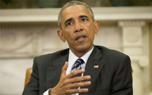 
Tổng thống Mỹ Obama phát biểu tại Phòng Bầu Dục về vụ xả súng (Ảnh: AP).
