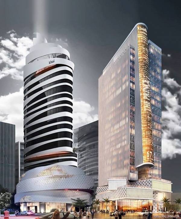 
Thiết kế dự kiến của hai tòa tháp trị giá 40 triệu USD do công ty Khai Silk làm chủ đầu tư.
