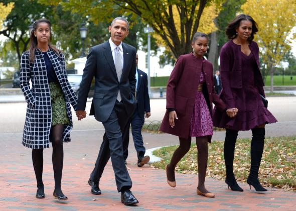
Gia đình Tổng thống Obama (Ảnh: Getty Images)

