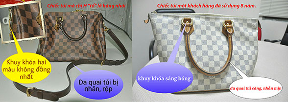 
So sánh hai chất lượng hai chiếc túi đều được cho là của Louis Vuitton
