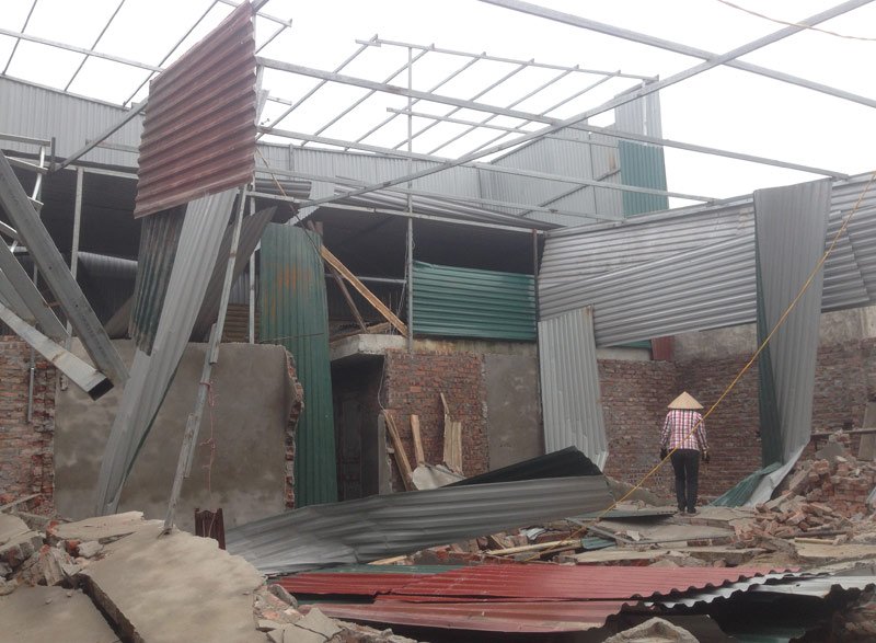 
Công trình xây dựng trái phép của hộ gia đình bà Hiền vừa bị tháo dỡ
