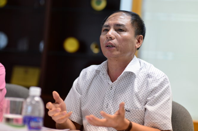 
Ông Hồ Quang Thái - phó chánh văn phòng Ban chỉ đạo 389 Quốc gia phát biểu trong buổi tọa đàm Phân bón giả - tác hại thật sáng 15-6 tại tòa soạn báo Tuổi Trẻ - Ảnh: QUANG ĐỊNH
