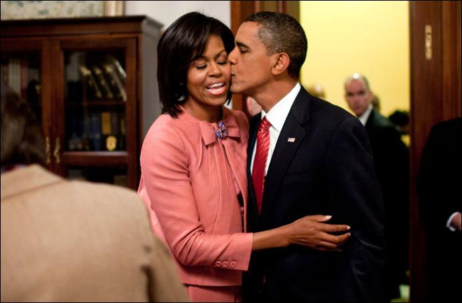 
Vợ chồng Tổng thống Obama.
