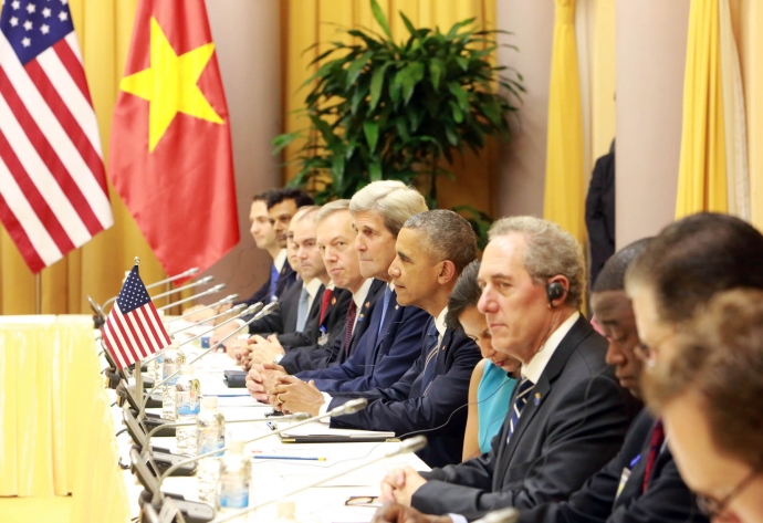  Đoàn đại biểu phía Mỹ tại cuộc hội đàm với Chủ tịch nước Trần Đại Quang