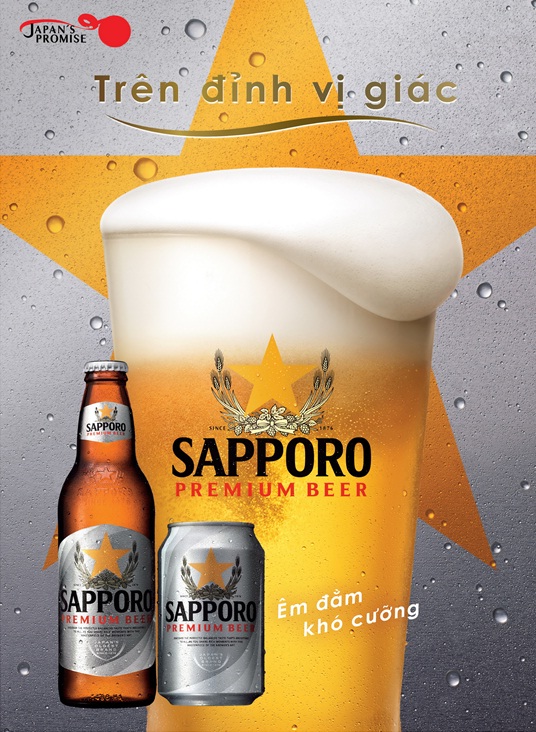 
Diện mạo mới và vị bia nâng tầm của Sapporo gây ấn tượng đến khách hàng Việt
