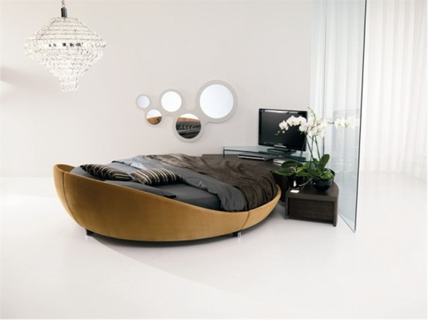Một chiếc giường hình oval tuyệt đẹp này cũng đủ mang đến luồng gió mới vào phòng ngủ nhà bạn.