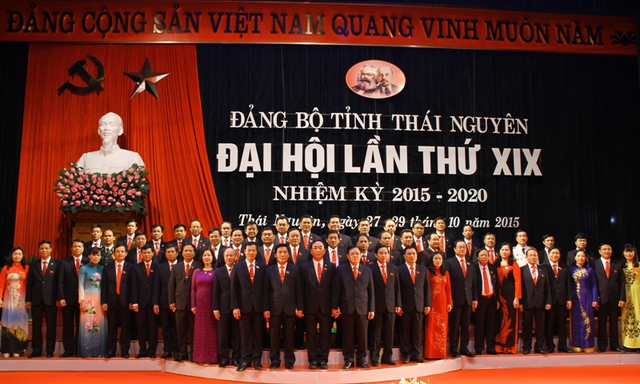 Ra mắt Ban Chấp hành Đảng bộ tỉnh Thái Nguyên, nhiệm kỳ 2015-2020. Ảnh Thainguyentv.vn