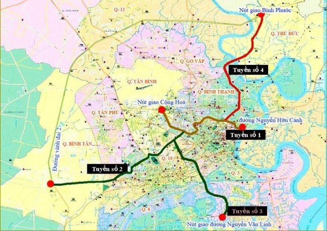 
Quy hoạch 5 tuyến đường trên cao của TP.HCM.

