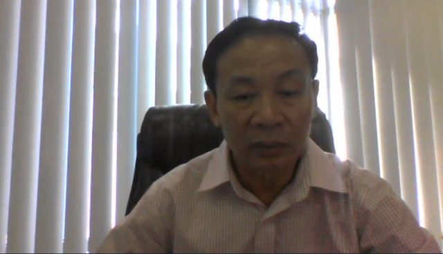 Ảnh ông Đỗ Hữu Hạ trong cuộc trò chuyện qua video vào ngày 01/07/2015