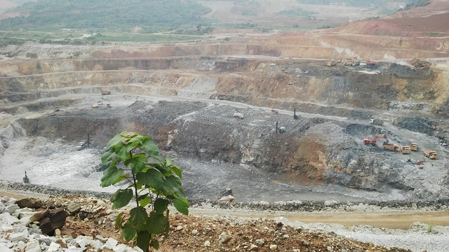 Mỏ khai thác quặng của dự án Núi Pháo