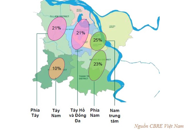 
Số căn hộ đang mở bán trên thị trường ở các khu vực Hà Nội. Đến nay đã có gần 21.000 căn hộ được mở bán
