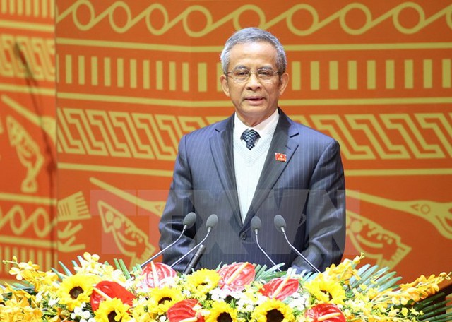 Đồng chí Đặng Ngọc Tùng, Ủy viên Trung ương Đảng, Chủ tịch Tổng Liên đoàn Lao động Việt Nam trình bày tham luận. (Ảnh: TTXVN)