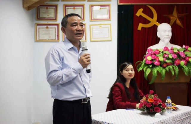 Đồng chí Trương Quang Nghĩa phát biểu cảm ơn cử tri Tổ dân phố 41 - phường Trung Hòa