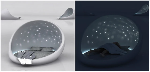 Với chiếc giường bầu trời sao này bạn sẽ được thỏa sức đắm mình trong không gian vũ trụ bao la.