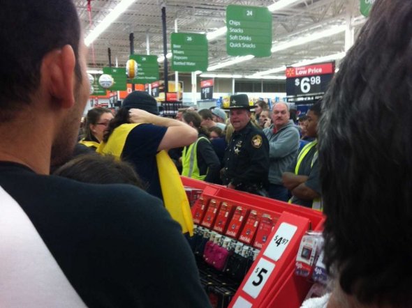 Business Insider's Ashley Lutz is in an Ohio Walmart where things are starting to get real serious.