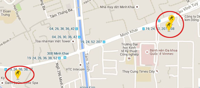 3 điểm bán gần nhau của Thế Giới Di Động trên phố Minh Khai.