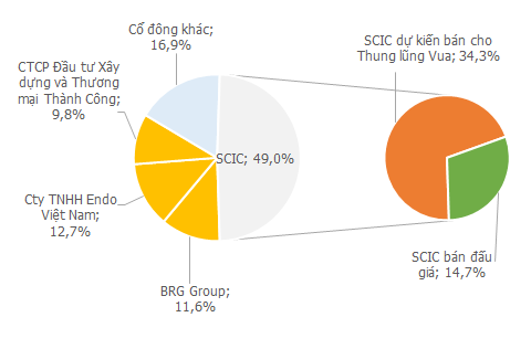
Cơ cấu cổ đông tại Intimex Việt Nam trước khi SCIC bán 49%
