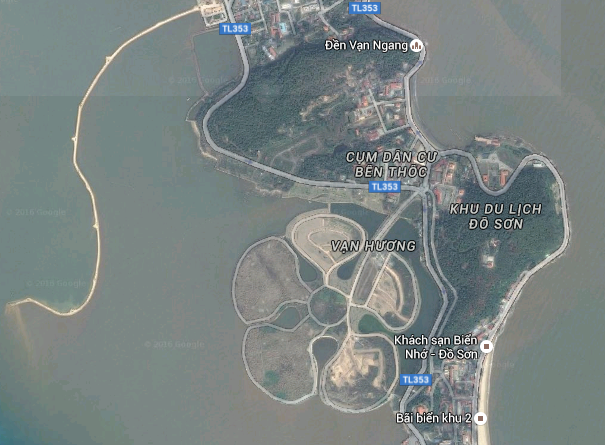 
Đảo Hoa Phượng. Ảnh chụp từ Google Maps
