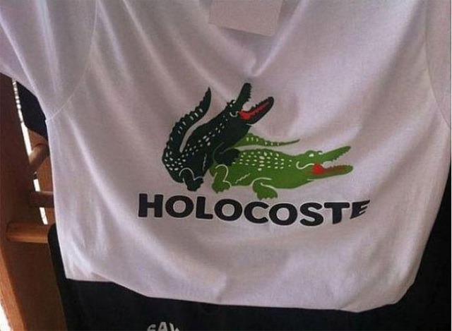 Từ Lacoste thành “Holocoste”. Chưa kể, số con cá sấu còn tăng gấp đôi!
