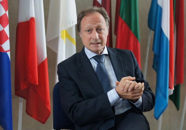 
Đại sứ, Trưởng phái đoàn Liên minh châu Âu (EU) Bruno Angelet. Ảnh: Linh Anh
