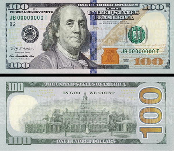 Mỹ chính thức lưu hành tờ 100 USD mới